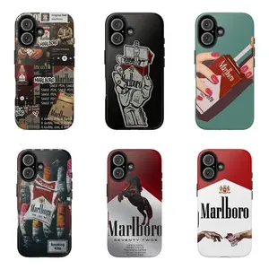Marlboro Smoke Aesthetic Old School Aesthetic Cover for iPhone 17 - 11 Pro Max Plus Mini X XR XS 7 8 Plus or SAMSUNG GALAXY S25 - S21 Ultra Plus