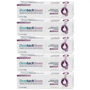 Denture Adhesive, Thermoplastic Denture Adhesive, Cushion and Reliner, Comfortable, Secure Denture Grip for Up to 7 Days, Non Glue, Zinc Free, Long Holding Denture Reliner (Pack of 5)