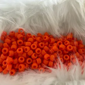 Small Orange Silicone Beads for Hair - Soft and Unique Hair Accessories