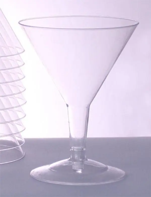 Plastic (Polystyrene) Martini Glass - 5 ounce (sleeve of 12)