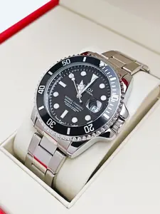 Men's Business Watch Round Analog Luminous Waterproof Calendar Steel Band Fashion Casual Simple Stylish Punk Style Quartz Movement Waterproof Multifunctional Watch Quartz Analog Wristwatch Luminous Dial Watch