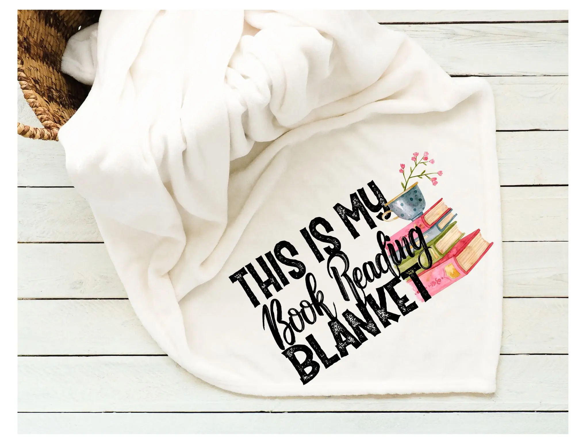 Super Soft Book Reading Sublimated Blanket