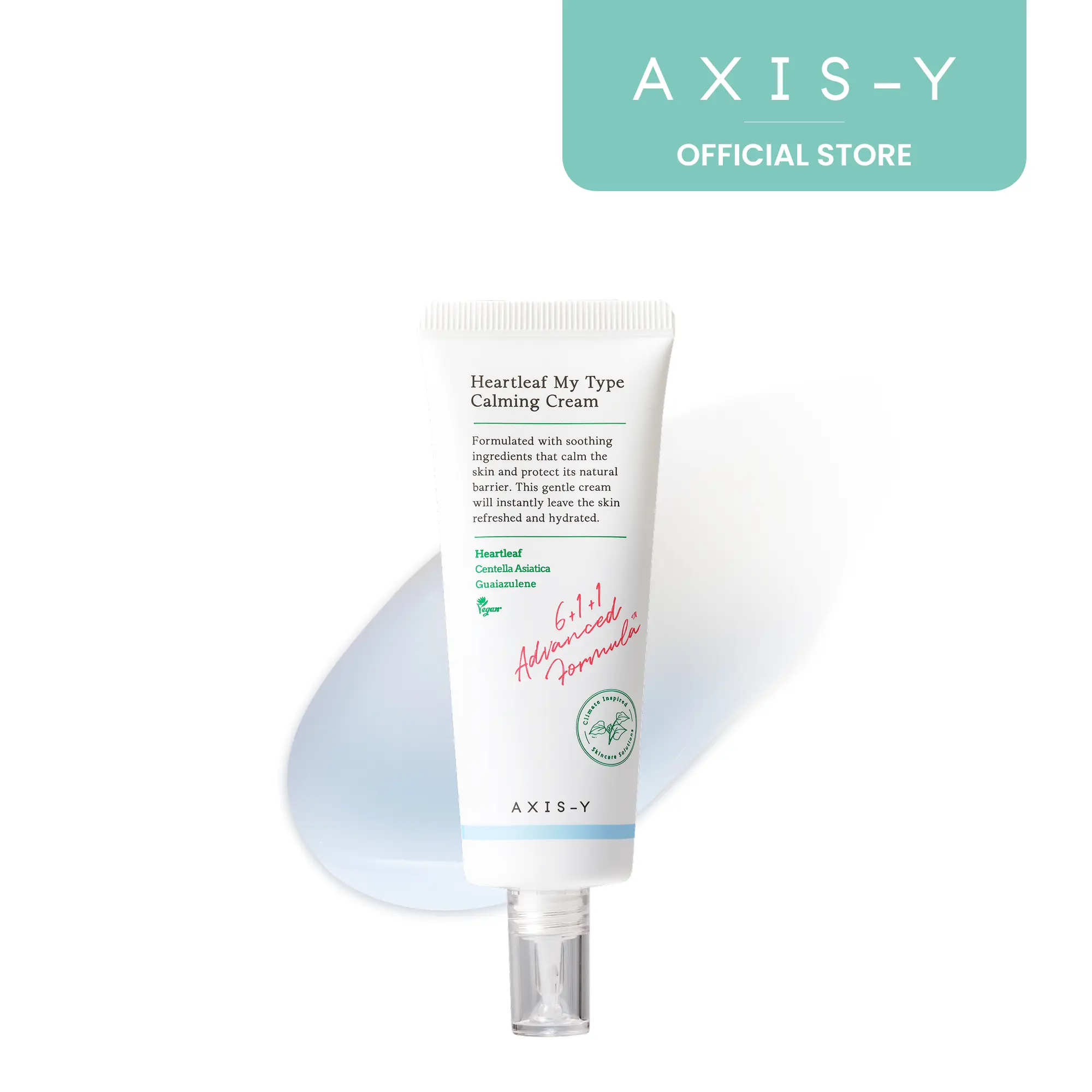 AXIS-Y Heartleaf My Type Calming Cream - Vegan Korean Lightweight Skin Care for Daily Facial Soothing Lotion with Long Lasting Moisturizing & Hydrating Plant Extracts - (1.69 fl oz | 50ml)