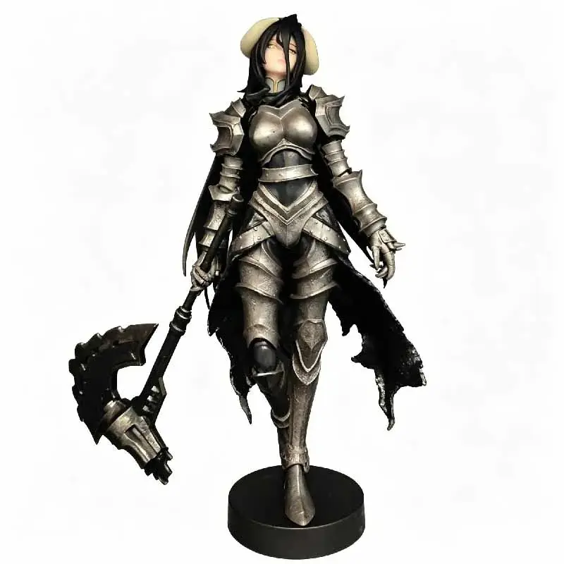 24cm OVERLORD King of the Undead Albedo Armor Design Model Figure Collection Series Doll Toys Fans Birthday Gifts