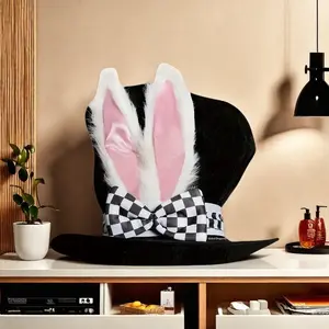 1Pc Easter party focus! Limited edition velvet rabbit ear high hat, party decoration popularity king, rabbit ear hat makes the party more exciting, and the festival atmosphere is responsible
