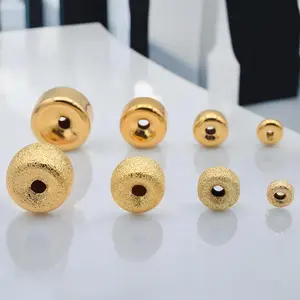 18K Gold Filled Look,Rondel Spacer Beads,Plain Beads, Stardust Roundel, Various Sizes 4mm, 6mm, 8mm,10mm Spacer Findings Jewelry USA Seller