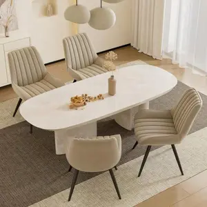 Dining  Set Of 4,Mid Century Modern Kitchen ,Upholstered Fabric Armless Dinning Side  With Back And Metal Legs For Kitchen,Dining Room,Living Room chairs egg