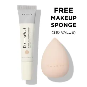 HALEYS Beauty Re—wind Blurring Full Coverage Concealer, Brightens Reduces Redness Dark Circles Fine Lines, Non-Caking Longwear Nourishes Lightweight Soft-Matte Finish, Vegan Cruelty-Free All Skin Types