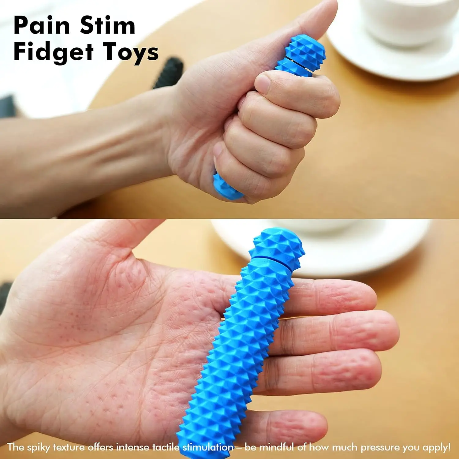 KOVSGQ Sensorisch speelgoed voor volwassenen Cactus Fidget Toys sleutelhanger Sensorisch speelgoed Adhd Spiky Grippie Stim Sleutelhanger Pijn Fidget Toys voor stressvermindering en focus (Groen