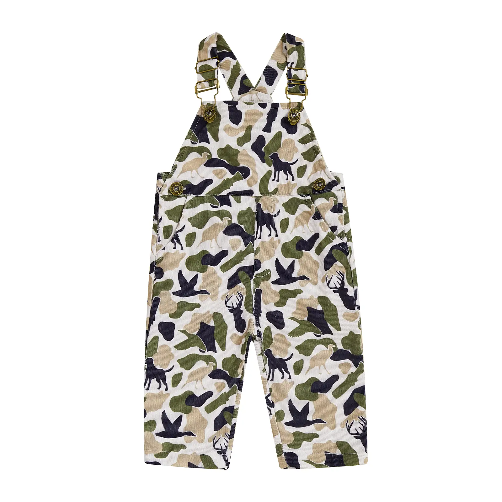 Baby Boy Overalls Romper Camouflage Print Sleeveless Jumpsuit Suspender Pants for Kids Toddler