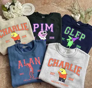 Smiling Friends Cartoon Sweatshirt, Smiling Friends Shirt, Alan Charlie Glep Pim, Gift For Her
