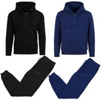 (Fleece Zip) Black-Navy