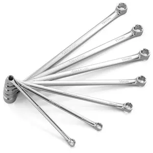 Olsa Tools Extractor Wrench Set – Includes short & long Metric and SAE sizes with 6-point box-end design for removing rounded bolts. Made from durable Cr-V steel for professionals