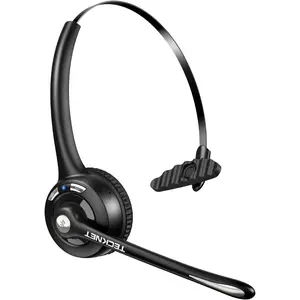 Bluetooth Headset, Wireless Headset with Noise Canceling Microphone For Trucker, On-Ear Bluetooth Headphone with Mute Mic For Work
