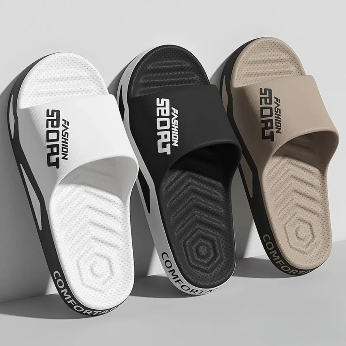 Unisex Thick PVC Home Footwear - Thick Bottom Slippers, Trendy Bump Texture, Flat Non-Slip Sole, Lightweight Adult Indoor-Outdoor Bathroom Rain Shoes