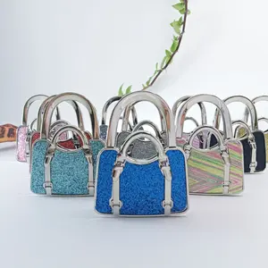 Foldable handbag hanger hook, fashionable bag accessory, Portable Purse Holder for Table, Travel-Friendly Folding Bag Hook, Gift for Girls, Travel Essential Compact Pursehook