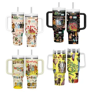 The Wizard of Oz 40oz 20oz Tumbler With Handle, Movie Theme Cup, Insulated Bottle, Leakproof Travel Mug, Large Capacity Cup, Aesthetic Tumbler