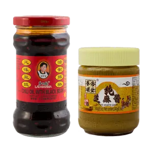 LAOGANMA Chili Oil with Black Soybean in Jar 280g + Pure Sesame Paste 240g【Value Pack】【Spicy Hot Pot Sauce】 LAOGANMA Chili Oil with Black Soybean in Jar 280g + Pure Sesame Paste 240g【Value Pack】【Spicy Hot Pot Sauce】