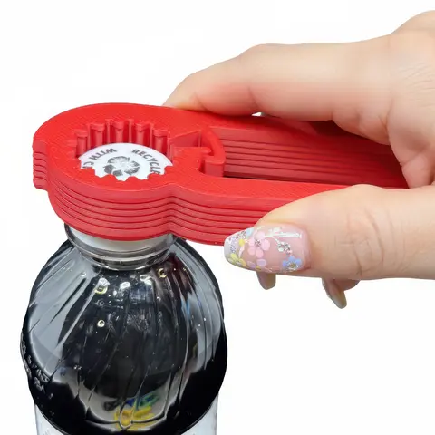 Intulon Water Bottle Opener for Seniors Ergonomic Design Weak Hands Arthritis Friendly Twist Cap Remover Kitchen Gadget V5 Handy Lightweight Utensil - Various Sizes