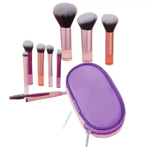 10 Pcs Travel Makeup Brushes, Mini Makeup Brushes Travel Set with Case Portable Travel Size