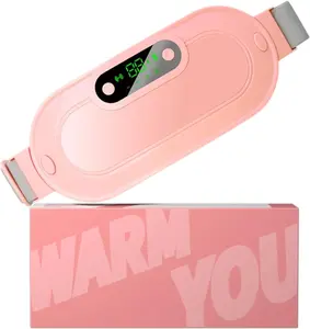 Heating Pad for Period Cramps, Portable Cordless Fast Heated Pad, Electric Belly Wrap Belt with 3 Heat Levels & 4 Massage Modes, Warm Gifts for Women, Birthday & Valentine's Day Gift
