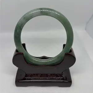 Green Jade Bangle Bracelet 57mm – Smooth Finish, Classic Style