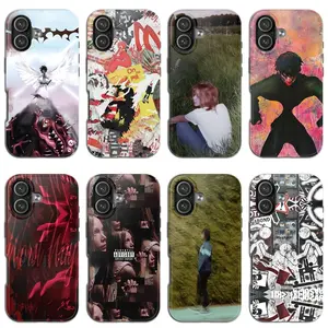 Hip Hop Album Inspired Phone Case – Trendy Red Street Art iPhone Cover, For iPhone and Samsung