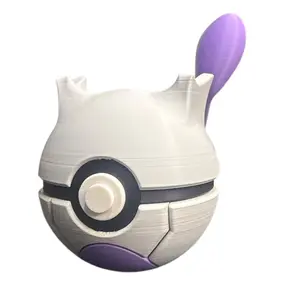 Mewtwo - Inspired 3D Printed Poke Ball Collectible
