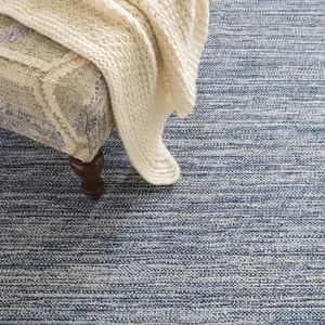 Bella Navy Handwoven Wool Rug 10x14