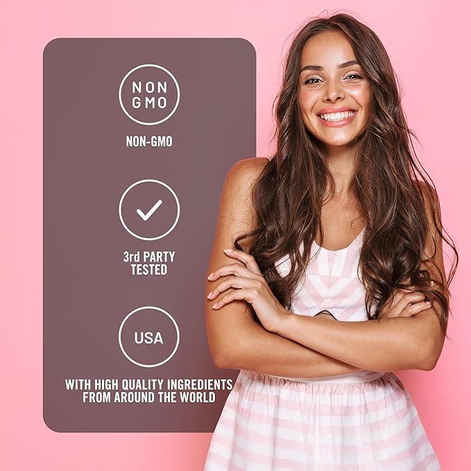 NatureWise Hair Skin and Nails Vitamin, Biotin 5000mcg w/Hyaluronic Acid, Collagen for Women with C, B Complex, D3, A, E, Iron - Non-GMO, Gluten Free - USA Manufactured