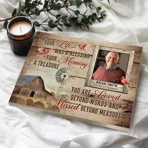 Personalized Memorial Canvas Print, Memorial Gifts For Loss of Loved One - Gift Canvas Wall Art Canvas Decor Poster