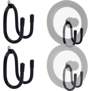2 Pack Pot Lid Organizer Rack, Black Pot Lids Holder for Cabinet Door/Wall, No Drilling Adhesive Wall/Door Mounted Rustproof Pot and Pan Cover for Kitchen Storage, Pot lid no falls off.