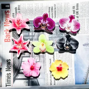 Orchid Flower Phone Grip, Hibiscus Flower Magnetic Phone Grip, Lily Flower Floral Grip For Kindle, Phone Holder Accessory