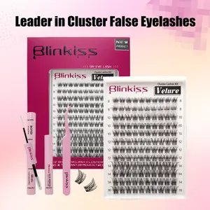 Velure | Blinkiss Collection Upgrade U Lashes with Ultra-Dense, Waterproof, Long-Lasting Lashes | Natural Daily | Beginner-Friendly DIY Lashes for a Flawless, Voluminous Look | Trendy & Must-Have Clusters
