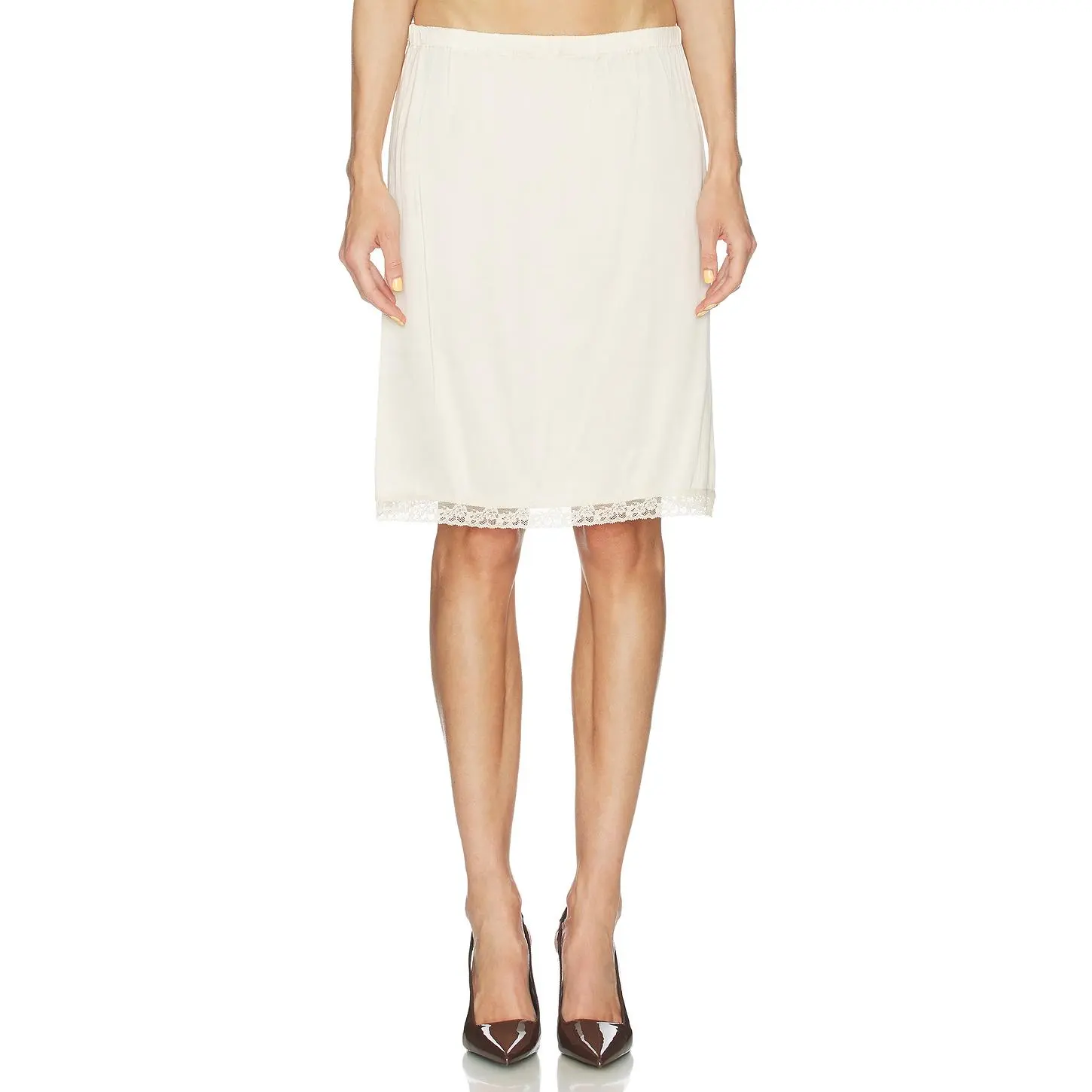 LIONESS Bella Midi Skirt in Butter