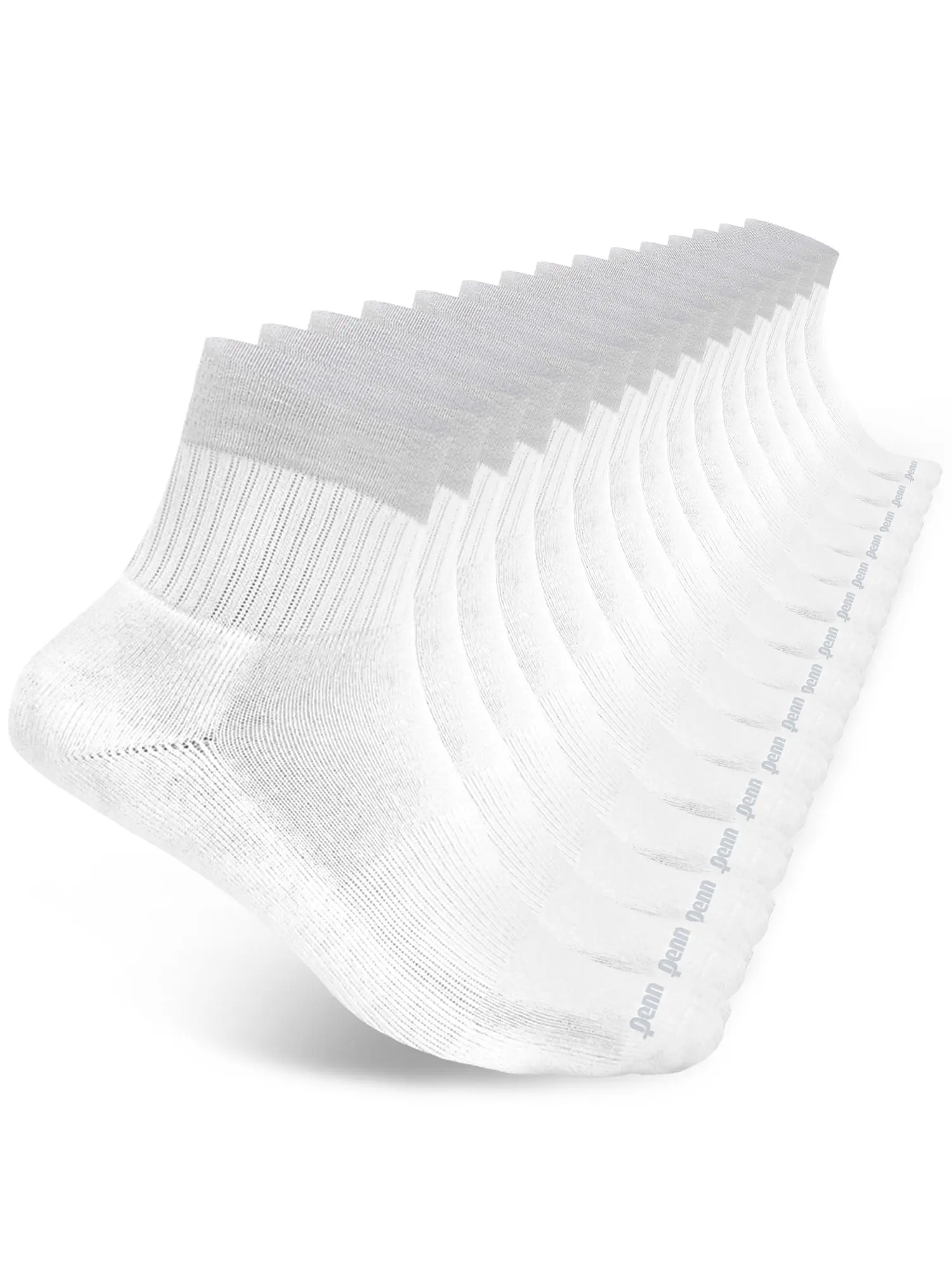 Mens Sports Quarter Socks For All Day Running Comfort Breathable Cushioned Sole White Athletic Gym Socks 15 Pack Set
