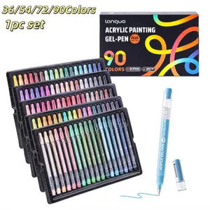 36/54/72/90 Color Languo Gel Pen Set, Smooth 1.00mm Tip, Rich Colors, Large Capacity, Ideal for Art, DIY, Coloring Books, Gift Box