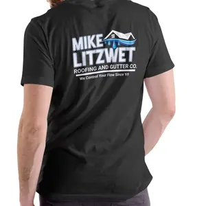 Mike Litzwet Roofing and Gutter Co. funny name T Shirt, Unisex Cotton