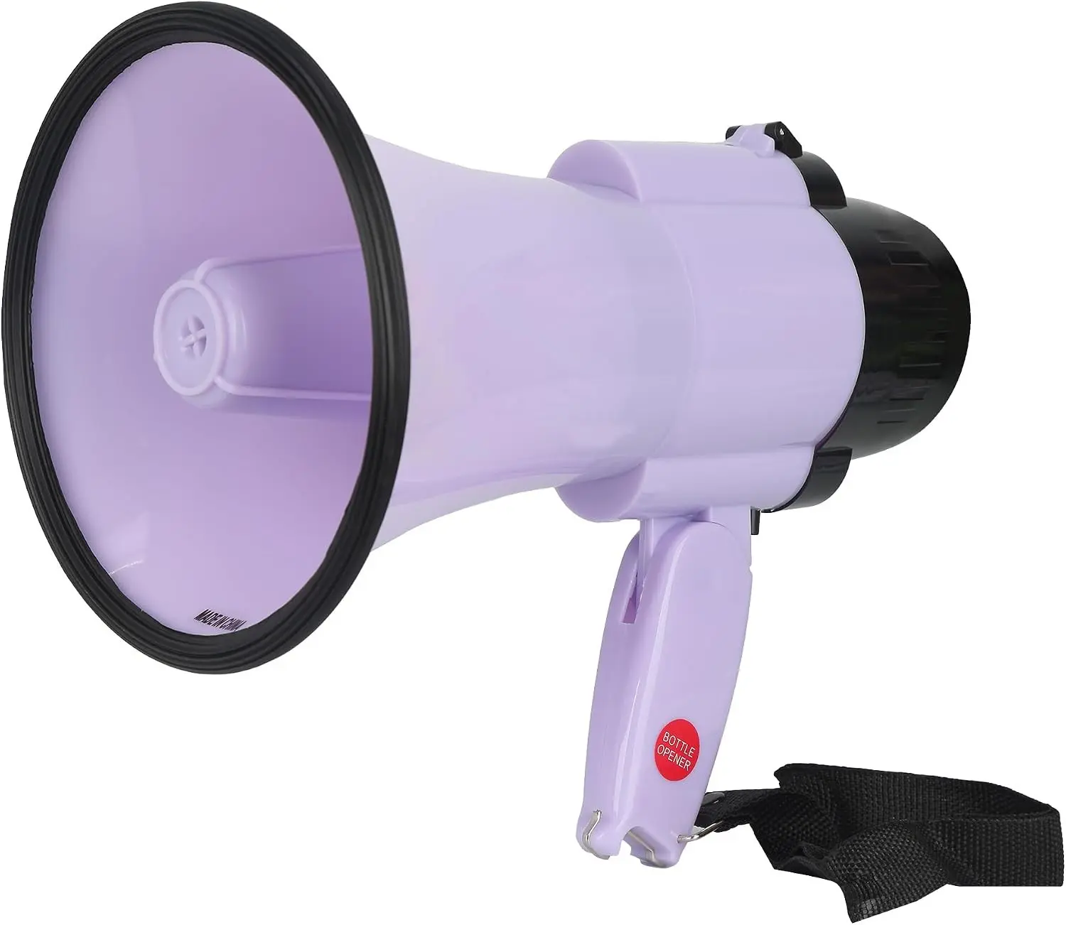 20W Portable Megaphone Bullhorn Speaker with Bottle Opener & Alarm Siren Projection Range Up to 600 Square Yards for Recording, Outdoor Events and Crowd Management