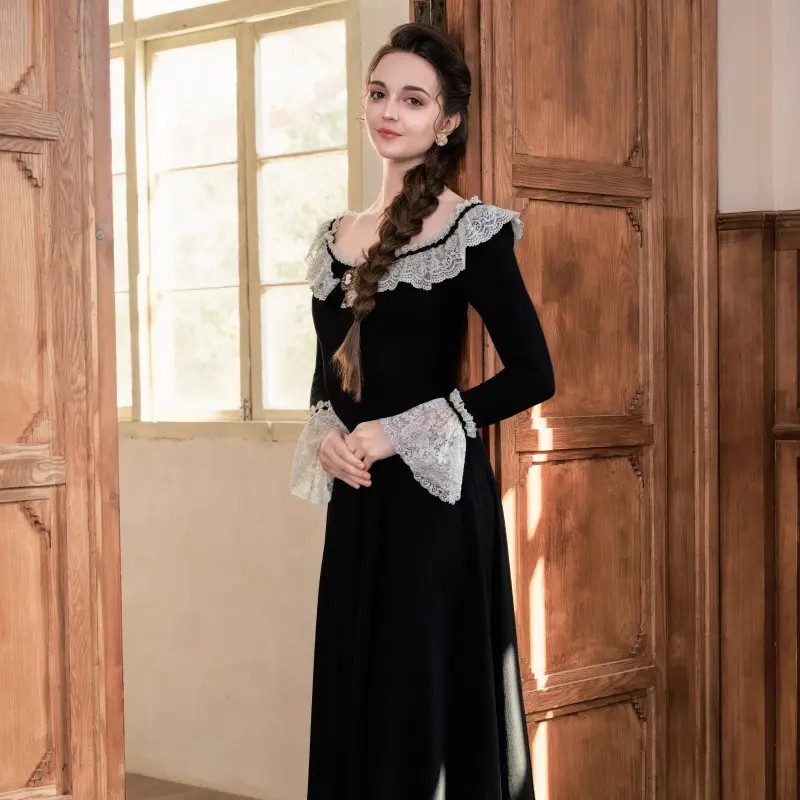 Delphi Muse Knit Dress--LuminaVenus Dresses Irregular Hem Alix Earle Dress  Casual Chic Elegance Elegant Everyday Fabric Fashion Feminine Flared Lace Soft Vintage Style Black Womenswear Black Womenswear