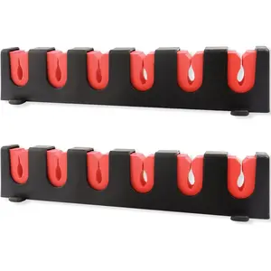 Fishing Rod Holder Wall Mount Fishing Pole Rack Garage Shed or Boat Holds 6 Rods Space-Saving Storage Organizer for Indoor & Outdoor Fishing Gear