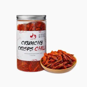 KONGCHILI Chinese Spicy Crispy Chili Snack with Sesame Seeds,Crispy Fried Spicy Chips, No MSG, Zero Sugar,Halal Certified Vegan Snack,Ready To Eat, 7.7oz,220g,Gourmet Crunchy Chili Crisp for Gifting & Parties