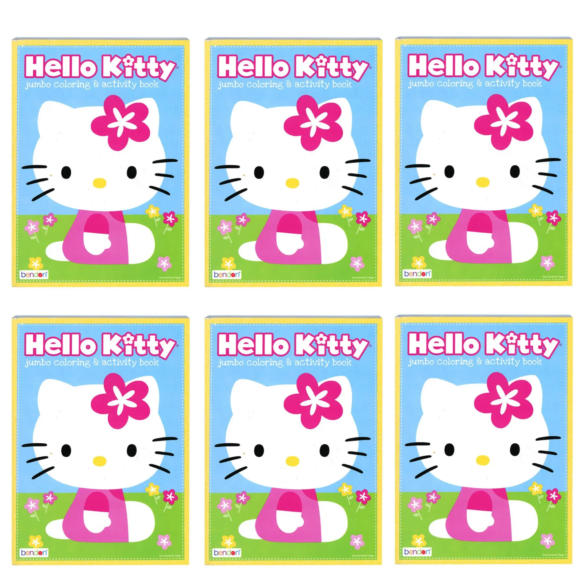 Pack of 6 Sanrio Hello Kitty & Friends Jumbo Coloring & Activity Book