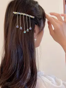 Women's Fashion Crystal Rhinestone Hair Clip, Elegant All-Season Accessory, Stylish Women's Jewelry Gift Idea