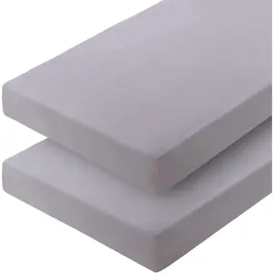 2 Pack 31" x 75" Cot Size Fitted Sheets for Narrow Twin Mattress RV Bunk Guest Beds Army Cots Trifold Travel Mattress Ultra Soft Breathable Camper Bunk Bed Sheets Gray