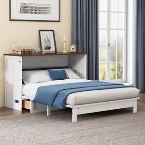 Queen Murphy Bed Chest – Solid Pine Space Saving Bed