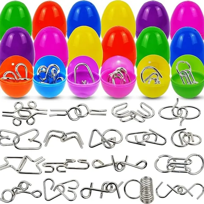 18pcs Metal Brain Teaser Puzzle
