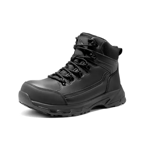 NORTIV 8 Men's Steel Toe Waterproof Work & Safety Footwear - Lace-Up Microfiber Upper, Cloth Lining, Mesh Accents, Textured Rubber-EVA Sole with EVA Cushion Step, Puncture Resistant, Slip Resistant, Ankle Foam Padding, Breathable, For Demanding Jobsites