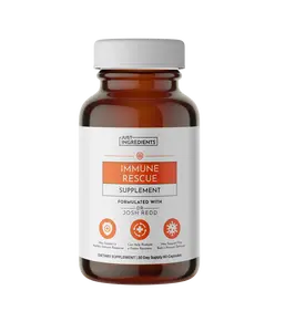 Just Ingredients Immune Rescue Supplement with Ashwagandha Lutein Probiotics Zinc & Elderberry for Daily Vitamins & Antioxidant 30 Servings