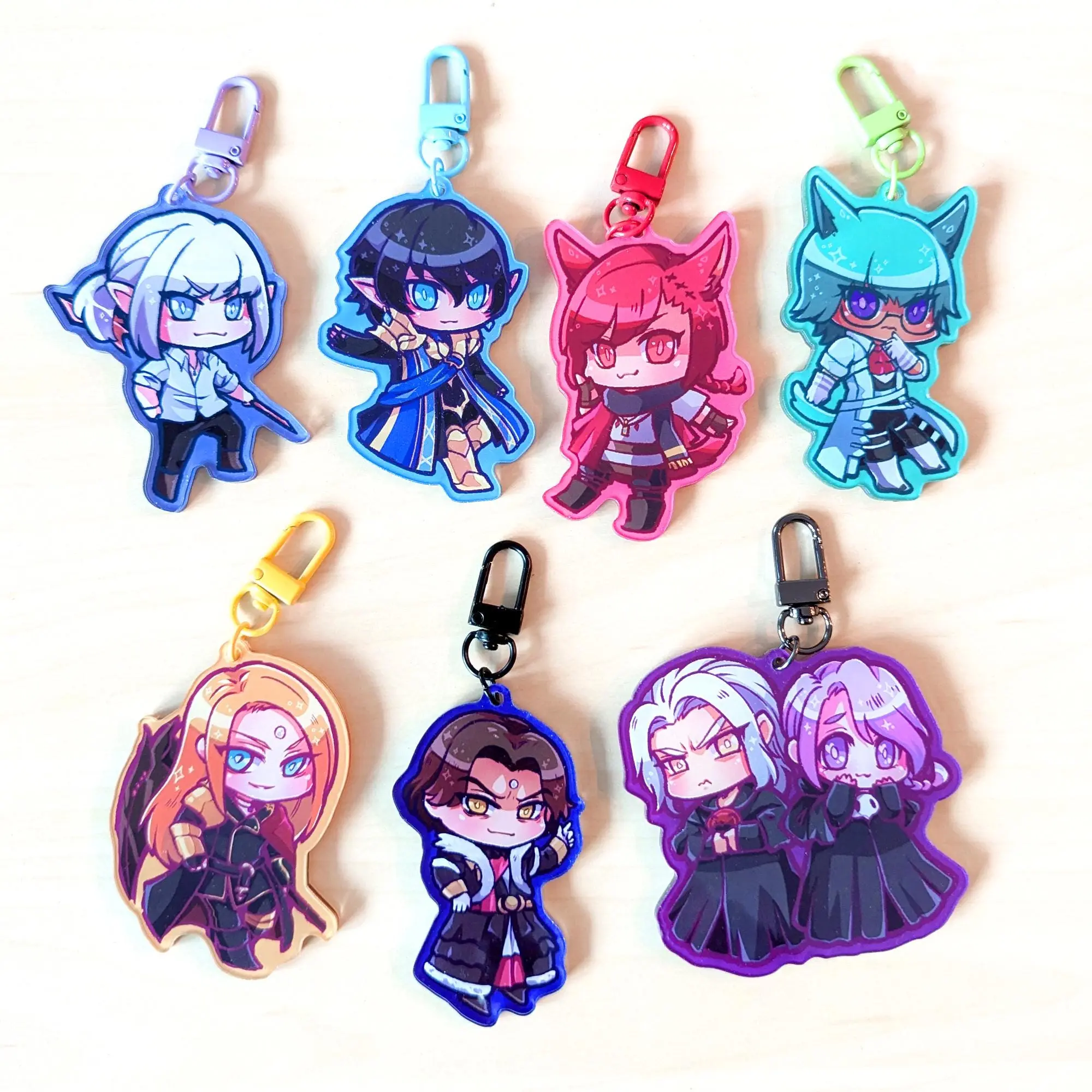 Final Fantasy XIV Acrylic Keychains - Cute Keychains Gamer Fangirl Keychains